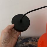 Vintage pendant light in orange opaline