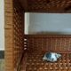 Folding rattan shelf