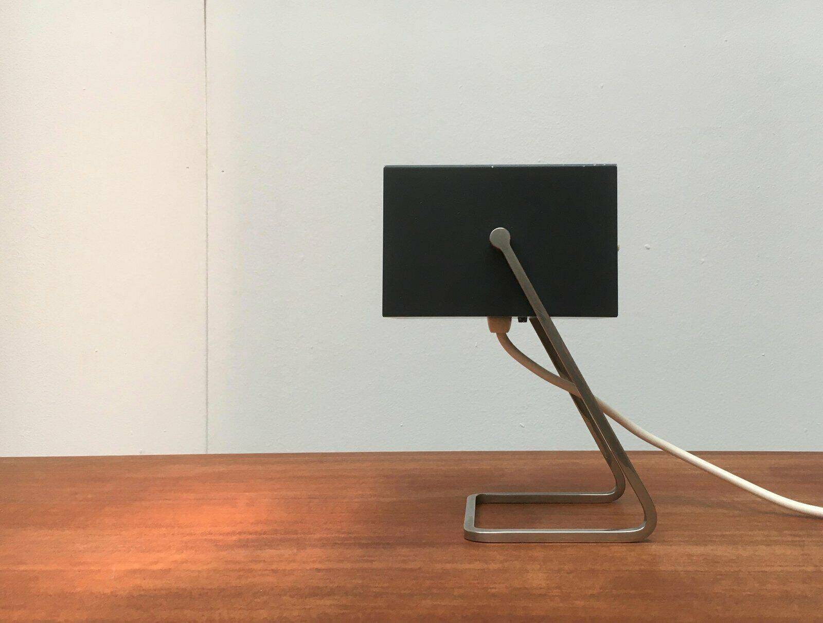 Mid-century German cube table lamp by Kaiser Idell Leuchten.