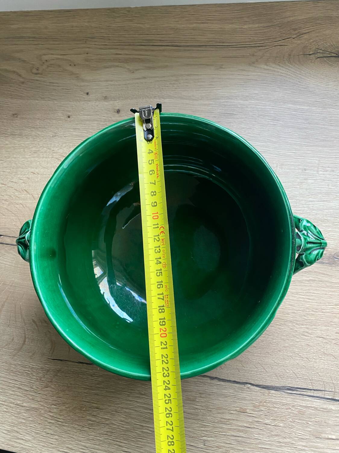 green earthenware soup tureen