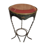 Side table in painted and enamelled tole