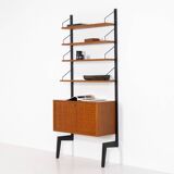 Rare Poul Cadovius standing wall-unit with bar (Denmark, 1960s).