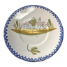 Saucer or plate earthenware Charolles village motif