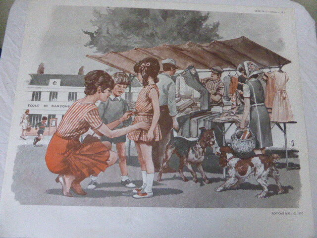 School poster, double-sided, the factor and the 1970 vintage market, editions MDI