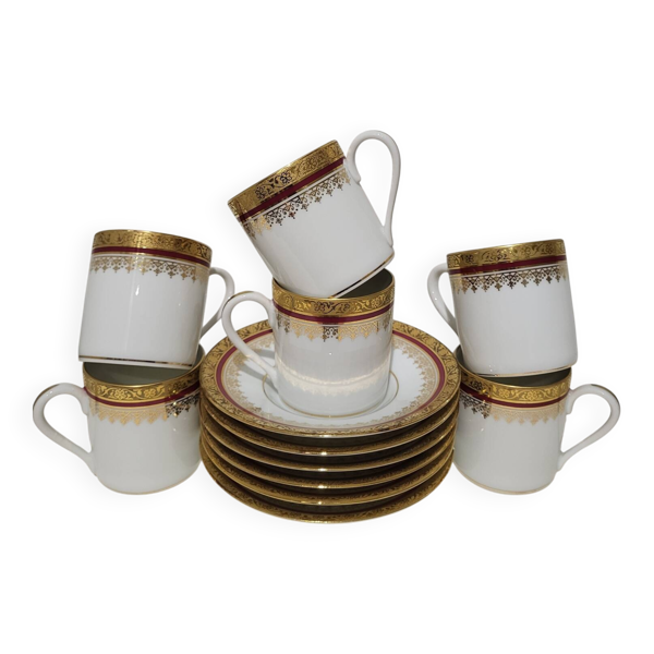 6 tasses à café signées ''Jammet Seignolles