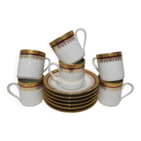 6 coffee cups signed "Jammet Seignolles"