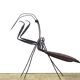 Sculpture of a religious mantis in wrought iron, 50s