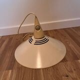 Beige metal pendant light, 1980s