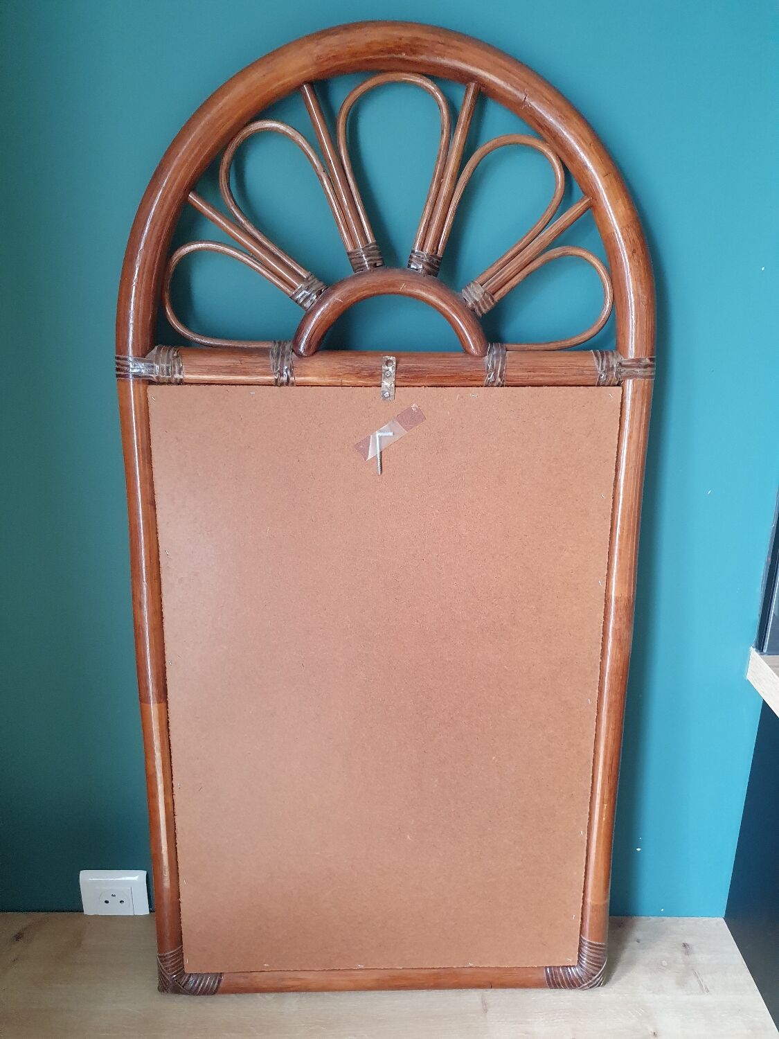 Vintage bamboo mirror