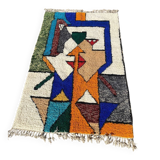 Handmade Colourful Moroccan Wool Rug – Authentic Berber Art & Vibrant Design