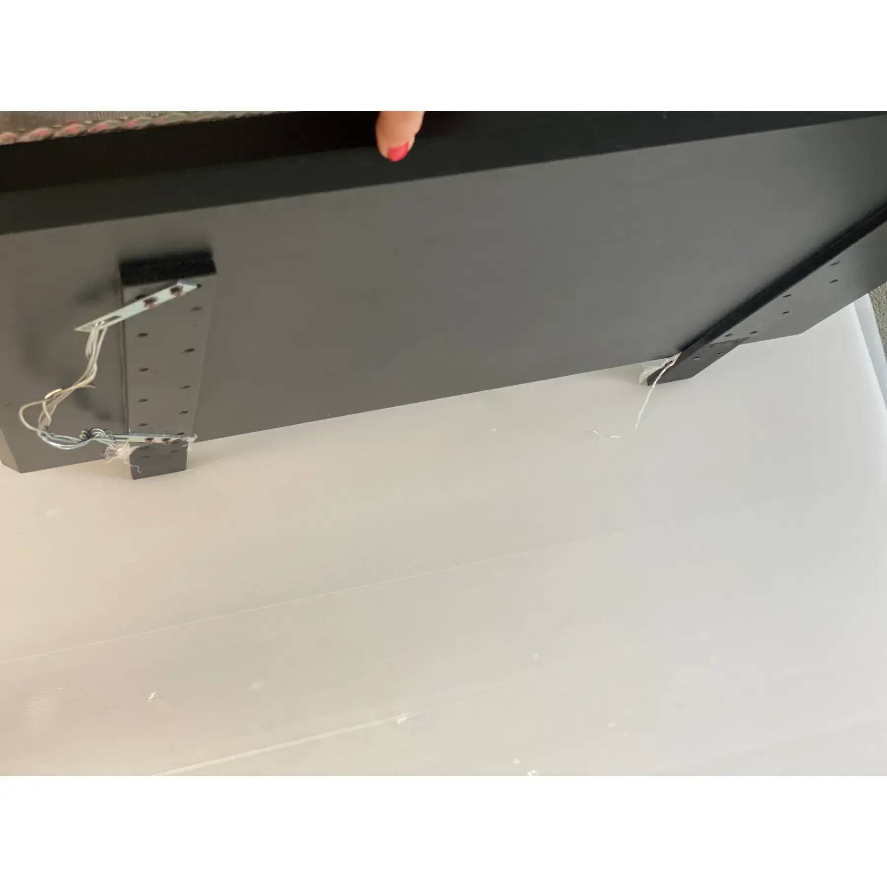 Italian Contemporary Murano Glass Mirror with Green Floral Accents Elegant