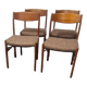 Set of 4 vintage teak dining chairs