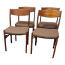 4 chaises vintage teck