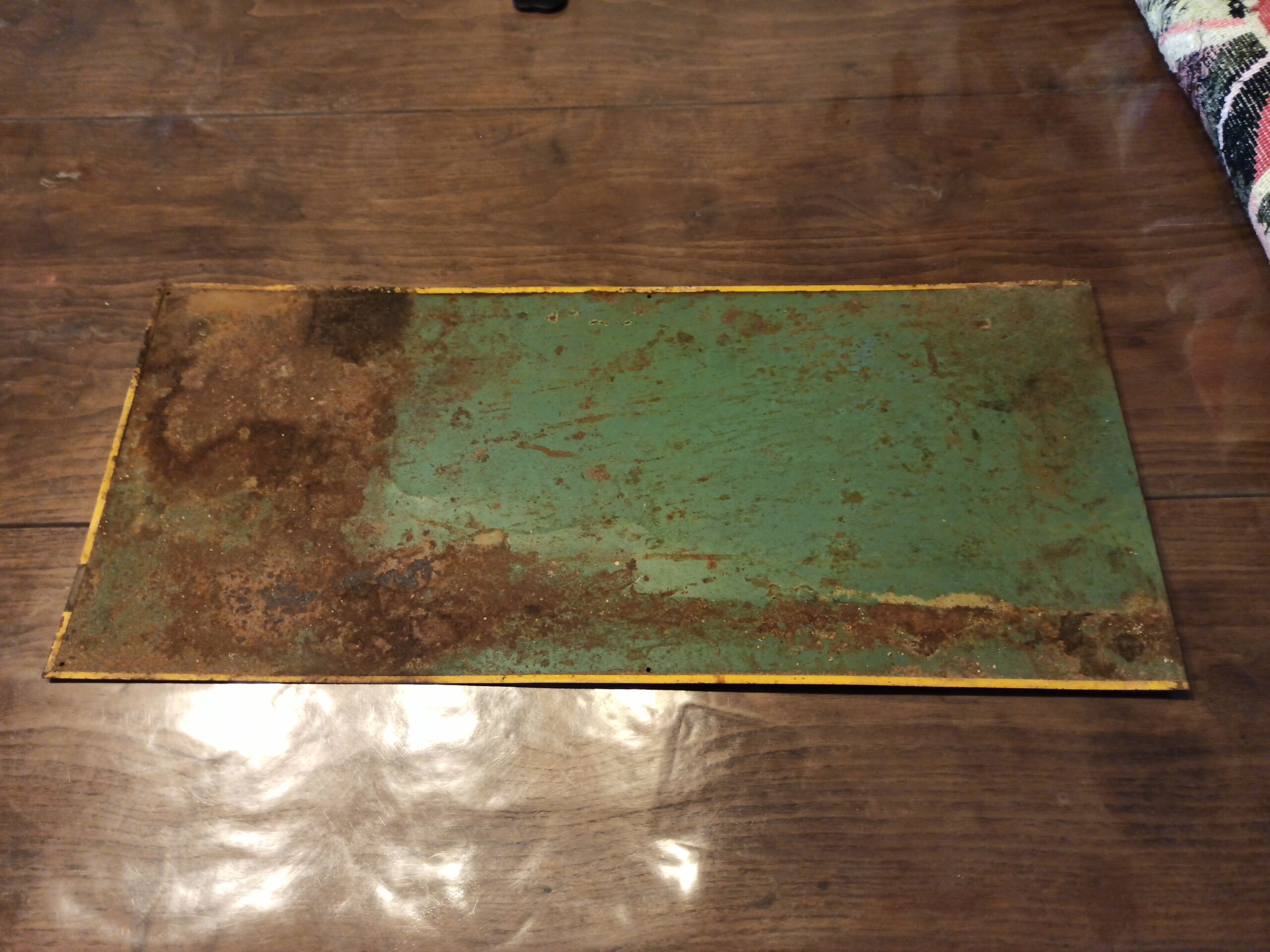 Old painted advertising sheet glossy lustral cadoricin