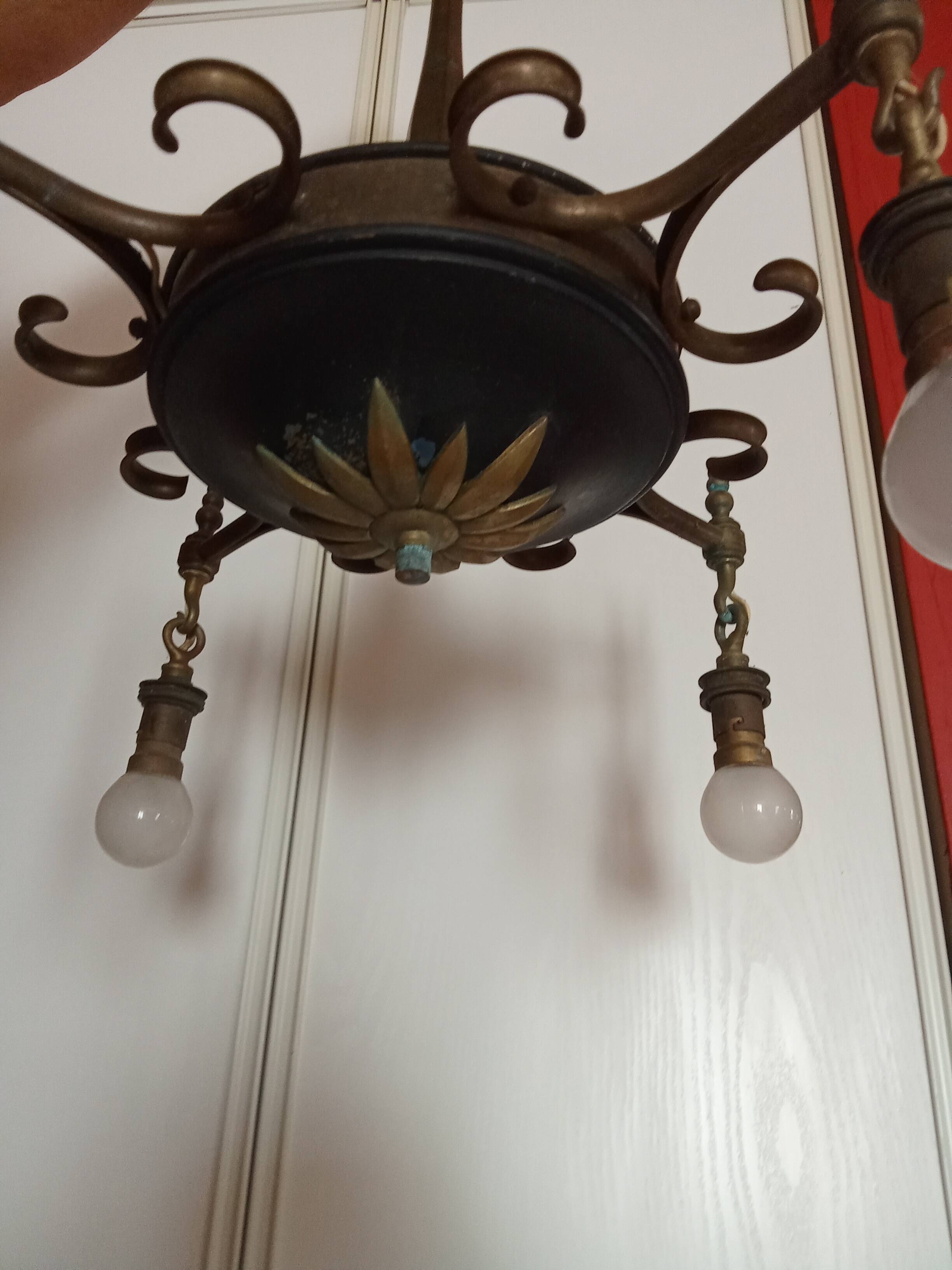 BRONZE LUSTRE 20th/NEO CLASSICAL STRUCTURE/BRONZE SUNFLOWER ROSETTE
