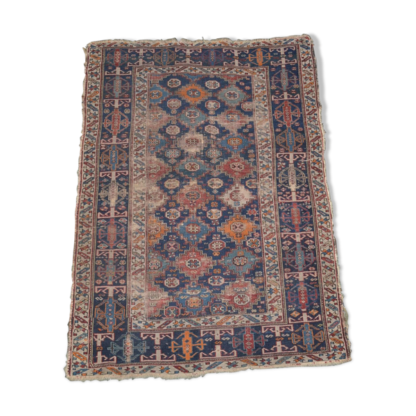 Tapis tchi-tchi Tchétchénie caucase 123 cm x 174 cm milieu du XIXème siècle