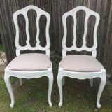 Lot de 5 chaises anciennes en chêne