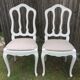 Lot de 5 chaises anciennes en chêne