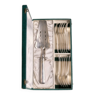 Service à dessert en métal argenté, Henri Carraud