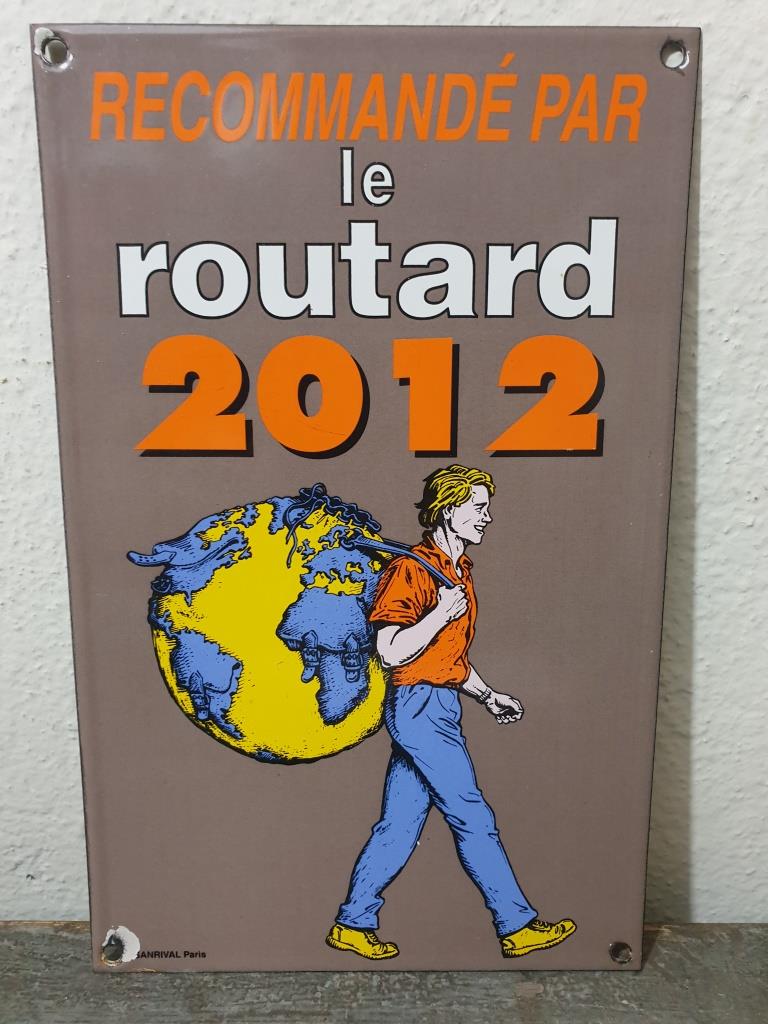 Enamelled plate Le Routard - Backpacker's Guide Hotel Restaurant - 2012