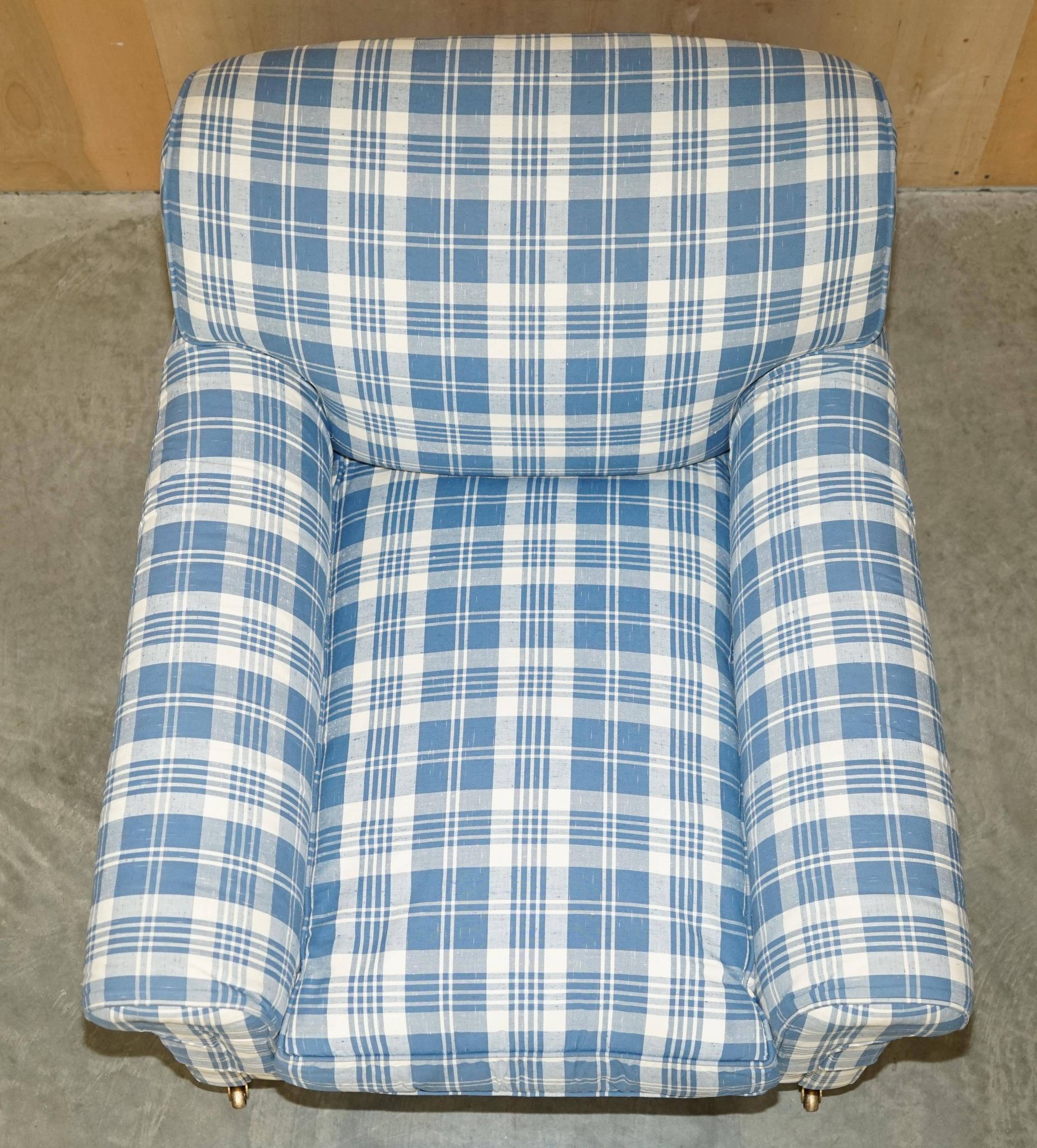 Signature Chelsea Armchair on Wheels with Twisted Armrests Large Model George Smith