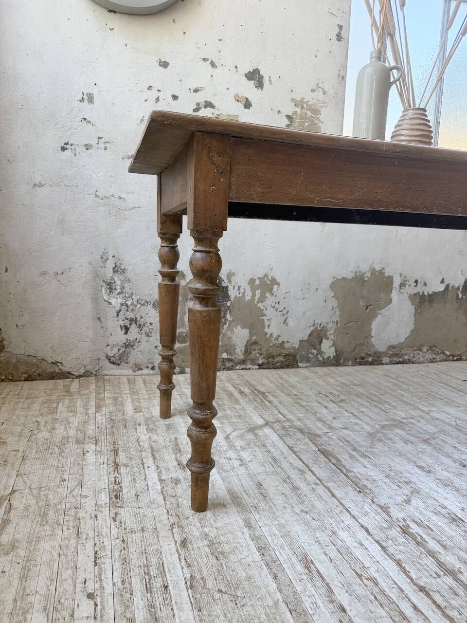 Table de ferme, bistrot en hêtre 1900