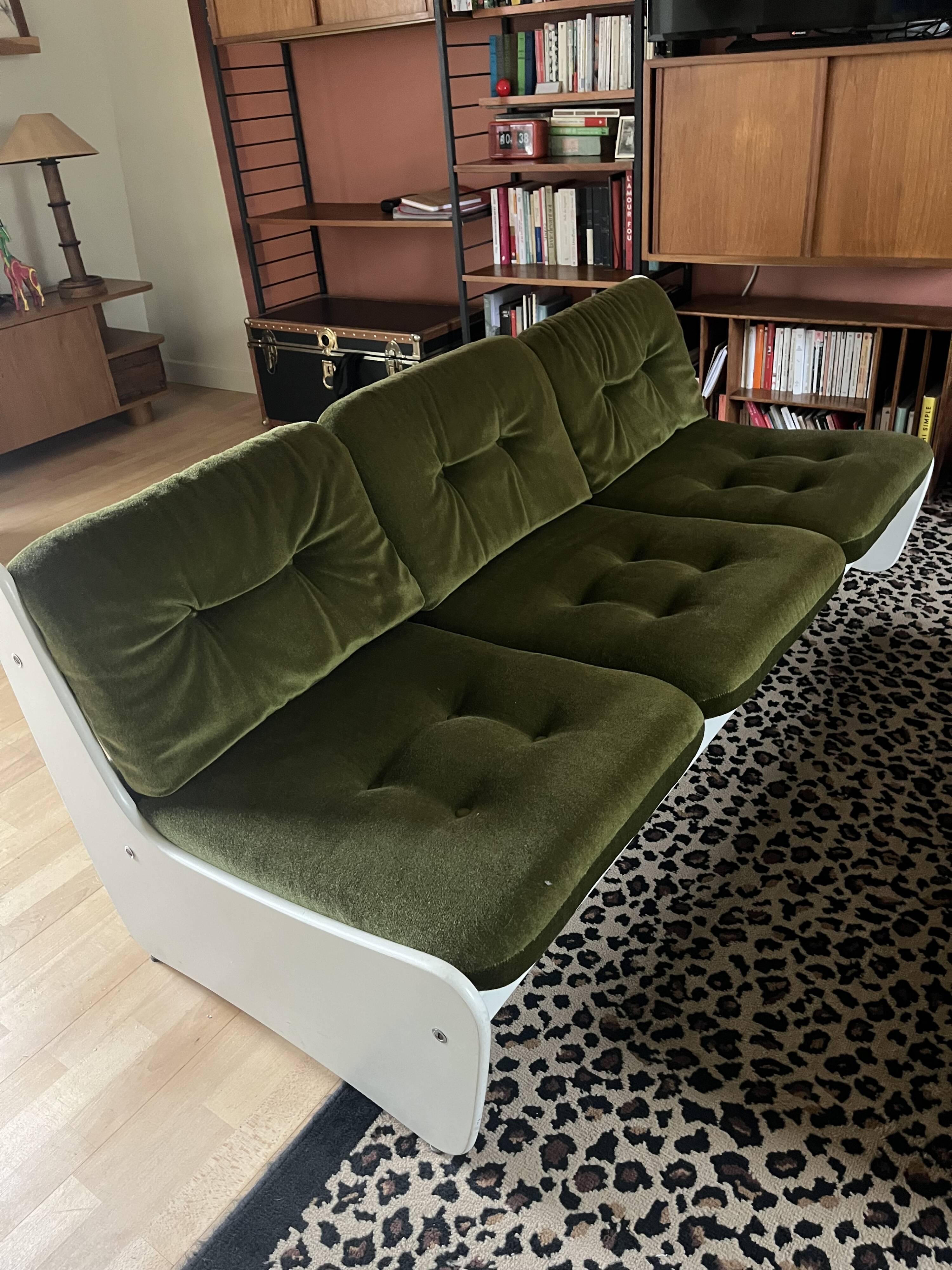 velvet sofa from the 70s