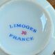 Set of 2 Istanbul and LImoges porcelain cups decorated with small blue flowers