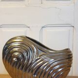 Chrome ceramic vase