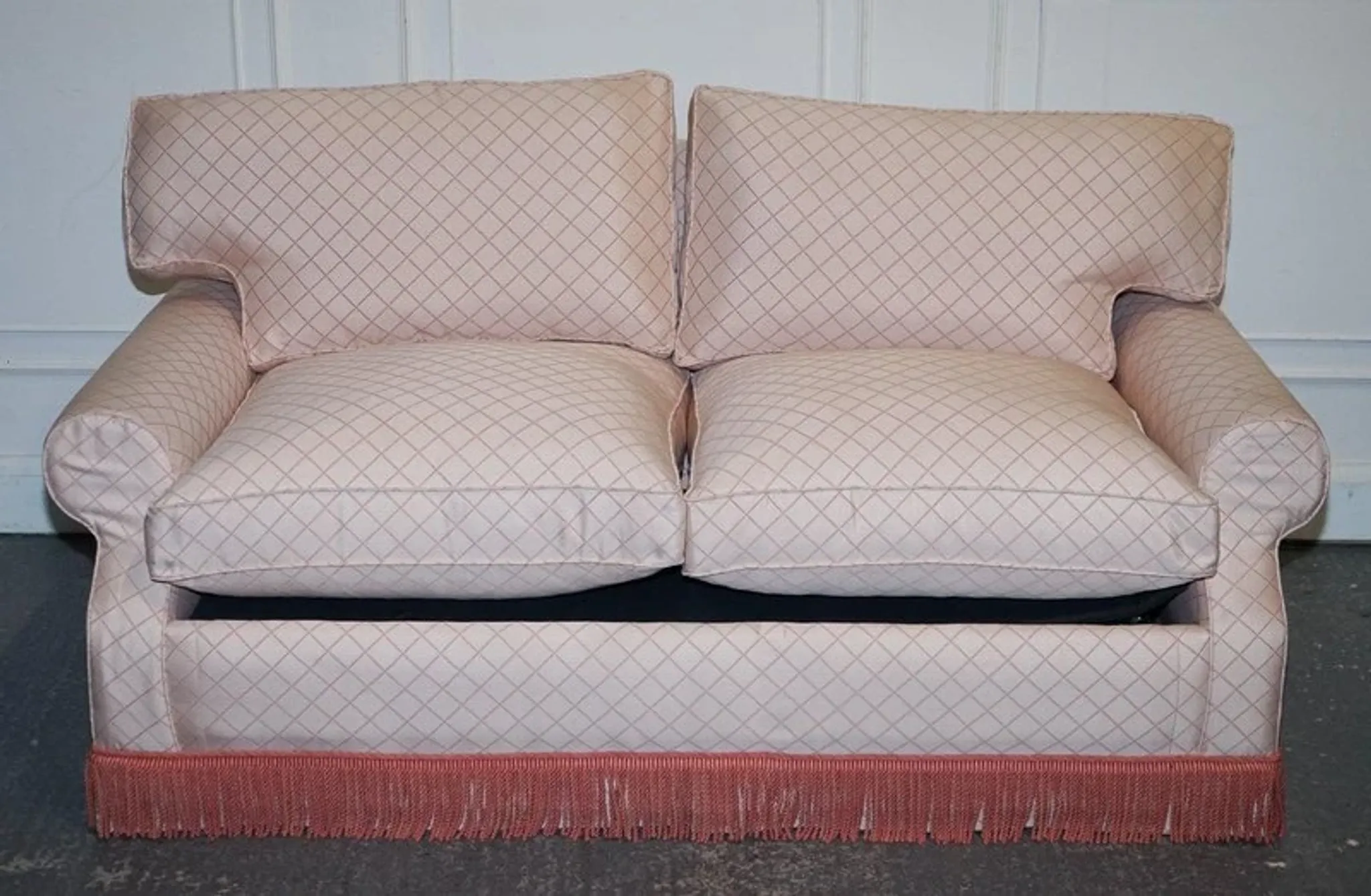 Two-Seater Sofa from Country House with Cushioned Pillows, England