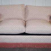 Two-Seater Sofa from Country House with Cushioned Pillows, England