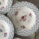 set of 6 hollow plates Digoin Sarreguemines model "Bastia" years 30-40