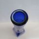 Blue glass bottle, square