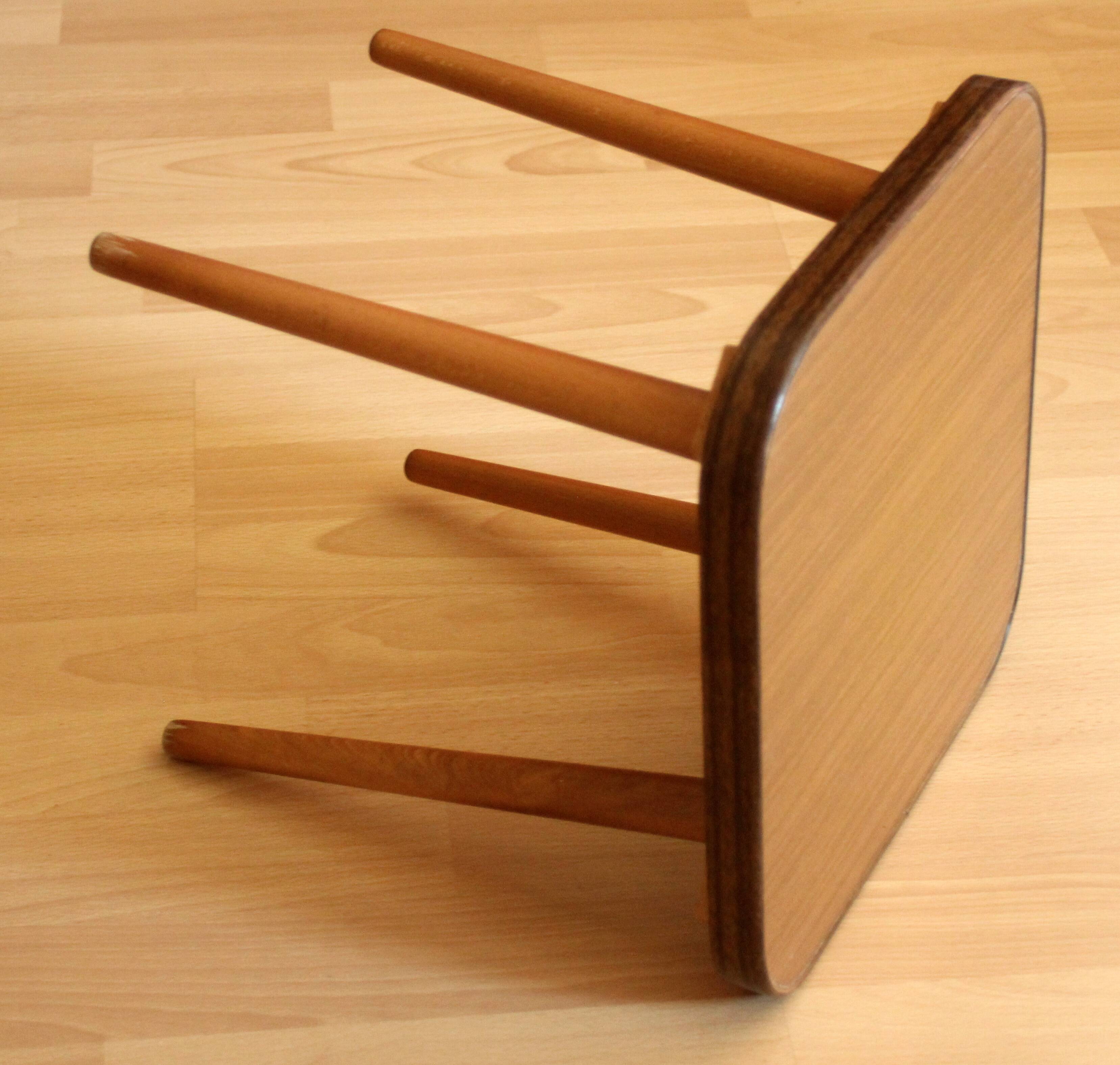 Rockabilly wooden plant stand, vintage from the 1950s