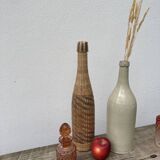 Pink art deco glass perfume bottle