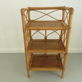 Bamboo rattan shelf, 60/70s