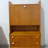 Secretary in light wood of the 1960s
