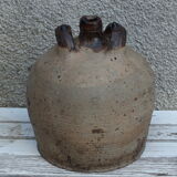 Glazed clay oil jar - ancient pottery