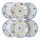 Set of 6 Digoin Sarreguemines "Mary Lou" plates – floral earthenware