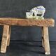 Antique earthenware pig box, salt cellar or mustard pot, floral decoration.