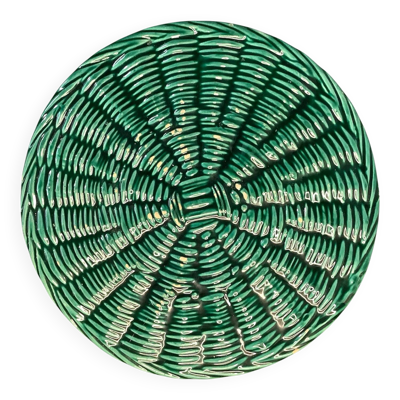 Dessous de plat ancien en faïence – FPP Vallauris – décor tressé v