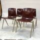 Lot of 4 vintage chairs Galvanitas S22 in the Netherlands