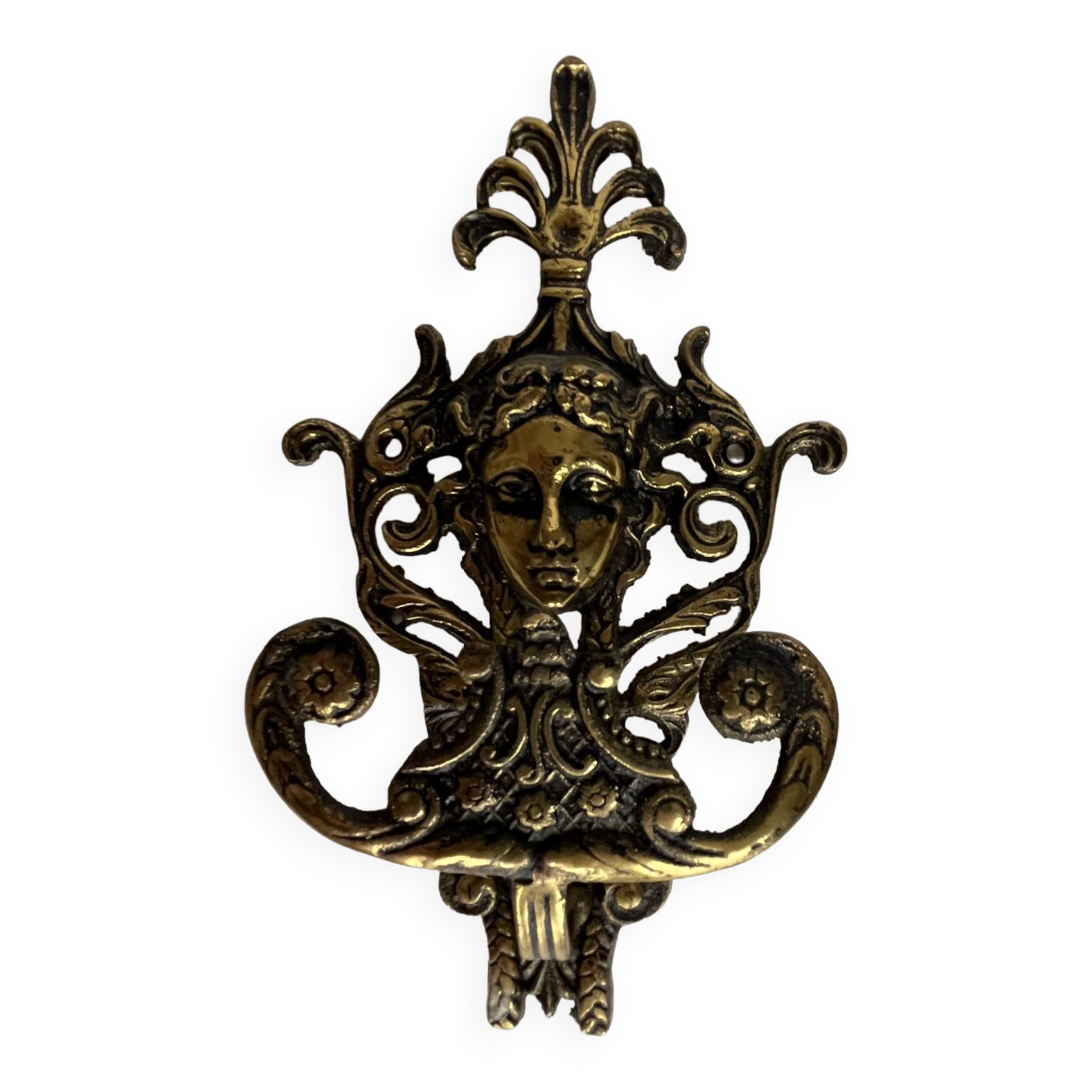 Antique hook in gilded bronze