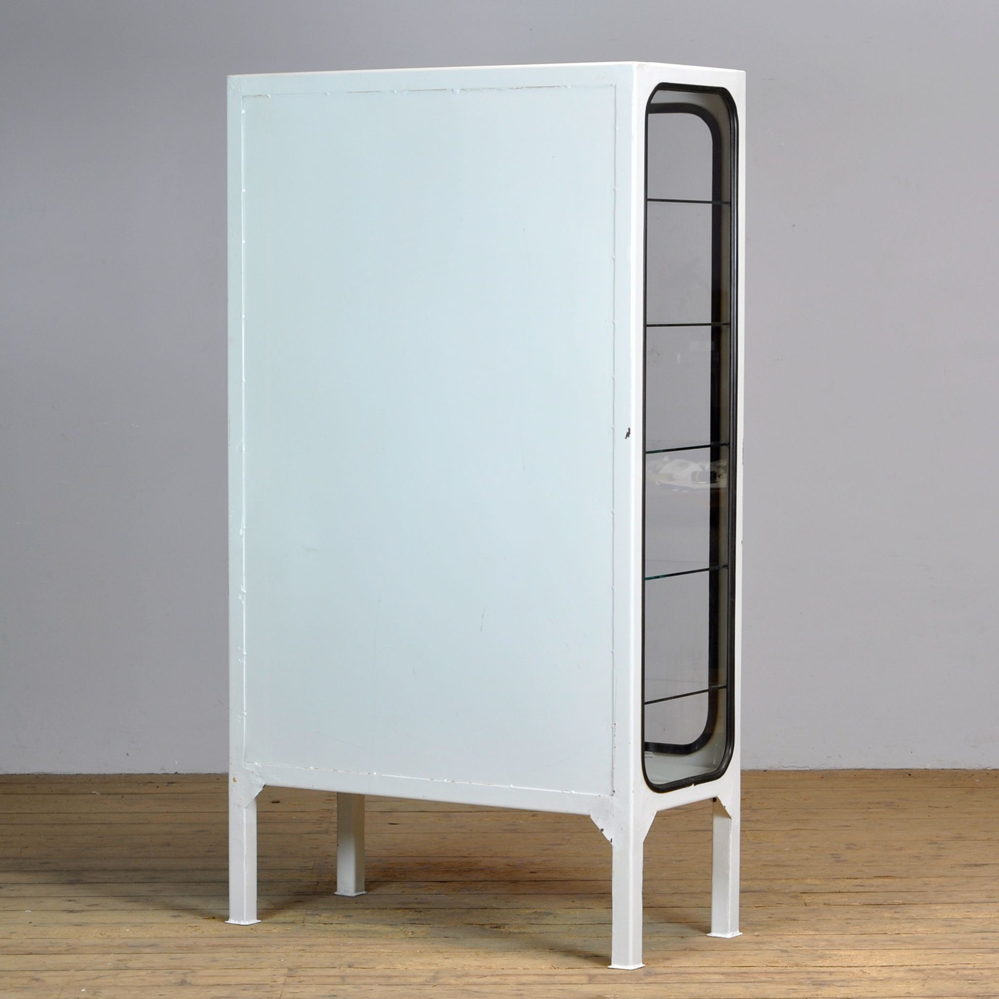 Glass & Iron Medical Cabinet, 1970s