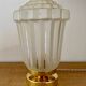 Vintage art deco globe table lamp in frosted glass