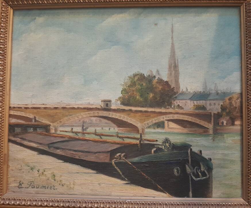 Tableau Péniche sur la Seine