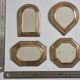 Set of 4 wall mirrors in brass and copper, Moroccan craftsmanship, 15 cm