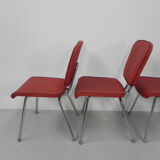Ensemble de 5 chaises de table à manger vintage, style dîner
