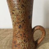 Pyrite stoneware jug vase with handle