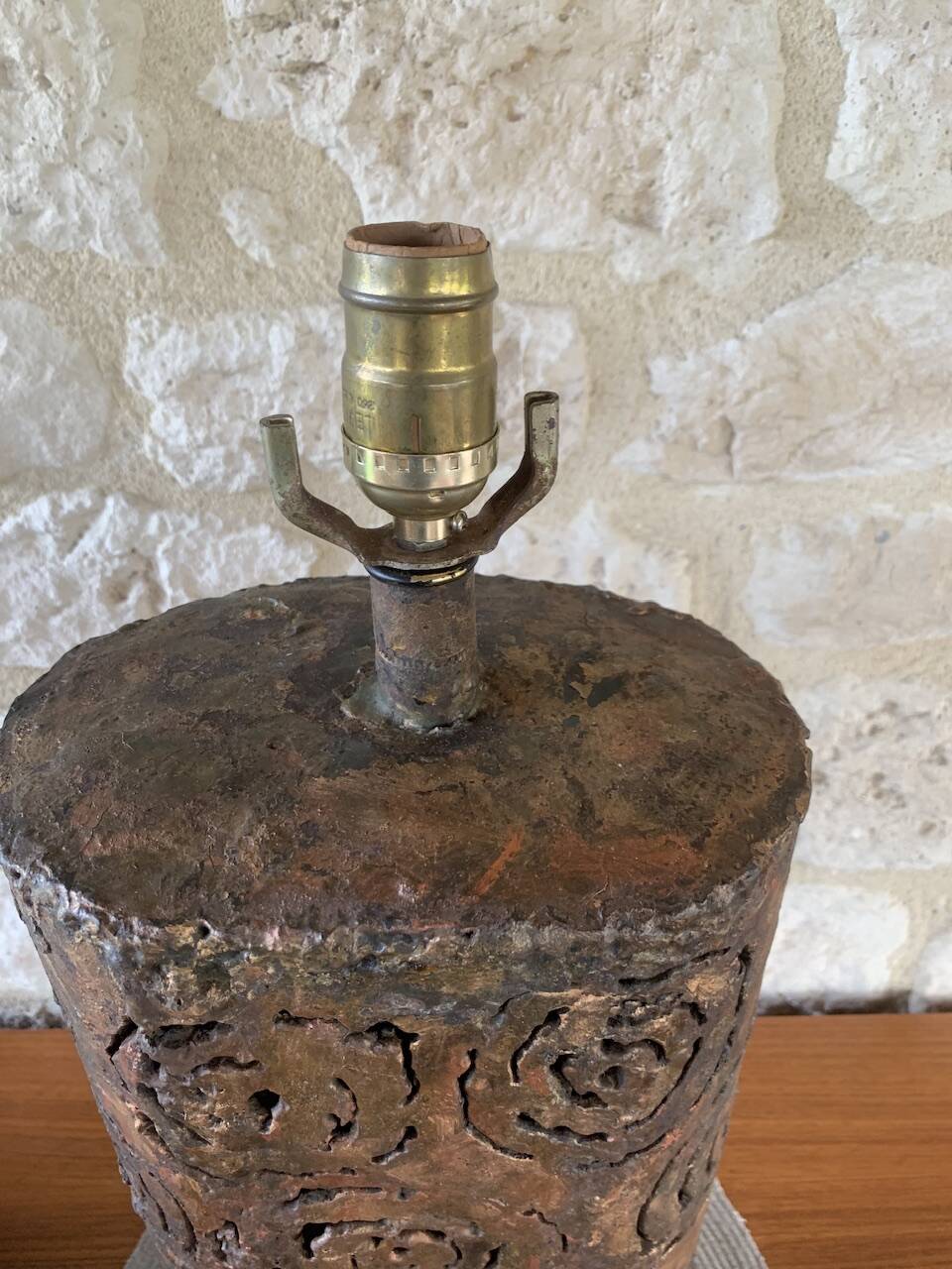 Pair of Brutalist table lamps by Irv Bramberg, 1960s